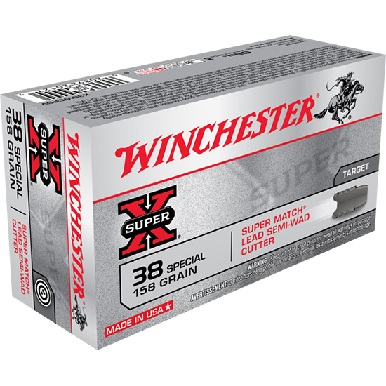 WIN SUPER-X 38SPL 158GR LEAD SWC 50/10 - Ammunition